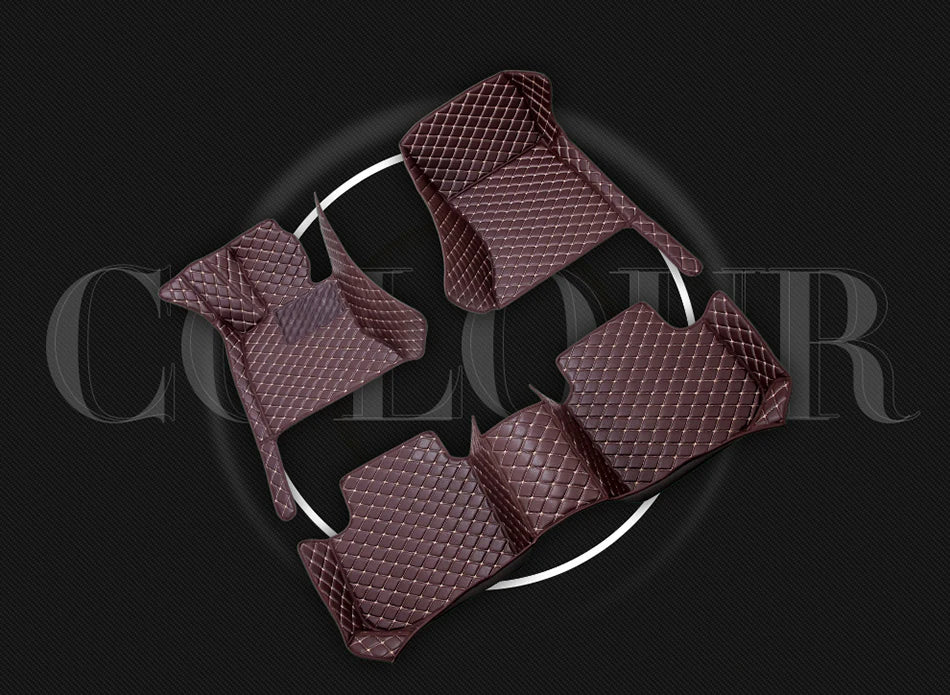 Custom-Fit Leather Car Floor Mats for Ford F-150 2009–2023 (Full Set)