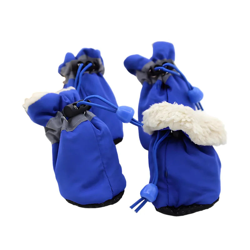 Fleece Dog Snow Booties - Reflective Anti-Slip Pet Winter Shoes - photo 16
