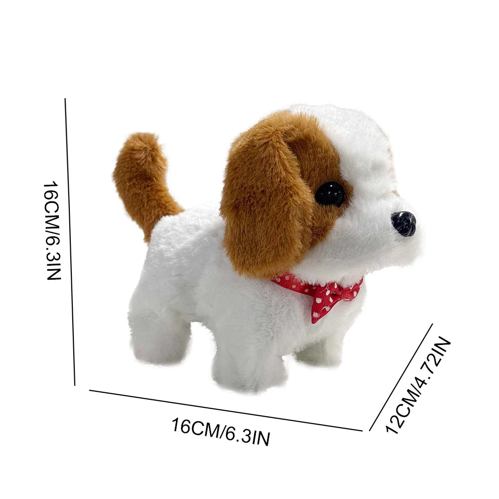 Electronic Robot Dog Interactive Plush Puppy Toy Realistic Puppy Cute Walking Stuffed Animal Dog Barking Tail Wagging for Gifts