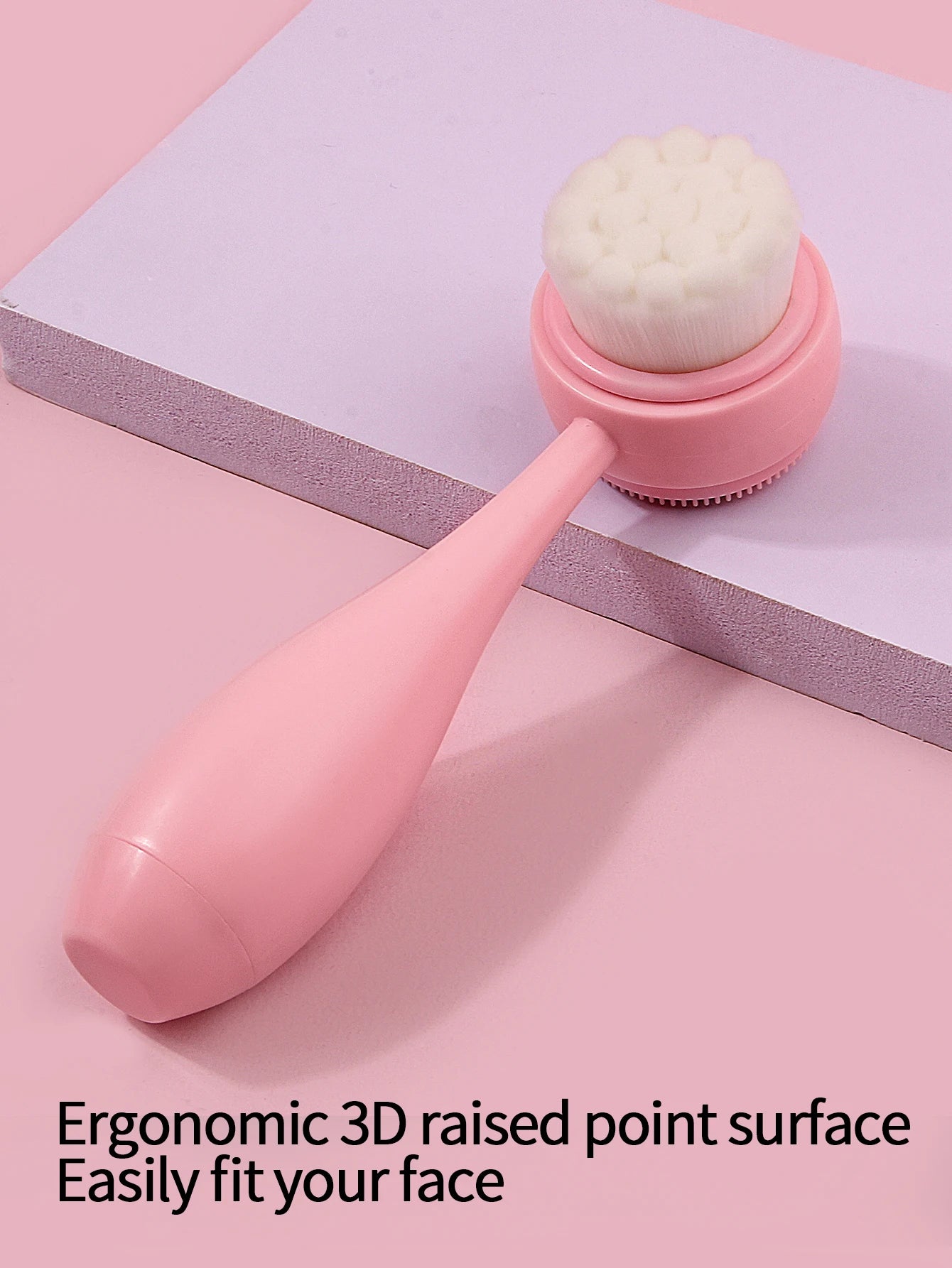 1PC Silicone Facial Cleansing Brush, Handheld Manual Cleansing Brush, Makeup Removal Cleansing Tool