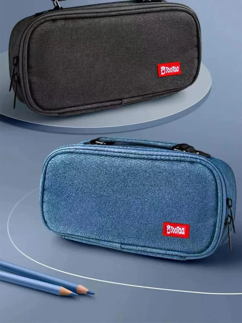 Portable Large Capacity Pencil Case Upper Pen Box Multifunctional Stationery Bag Boy Back to School Office Supplies Stationery