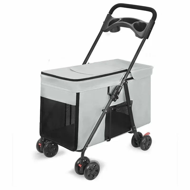 Folding Stroller for Medium & Large Dogs - Travel Pet Cart – photo 3