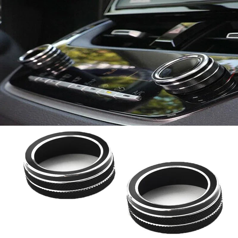 For Toyota Corolla 2019 2020 2021 2Pcs Car AC Climate Control Knob Trim Button Cover Auto Accessories Car AC Control Knobs Ring