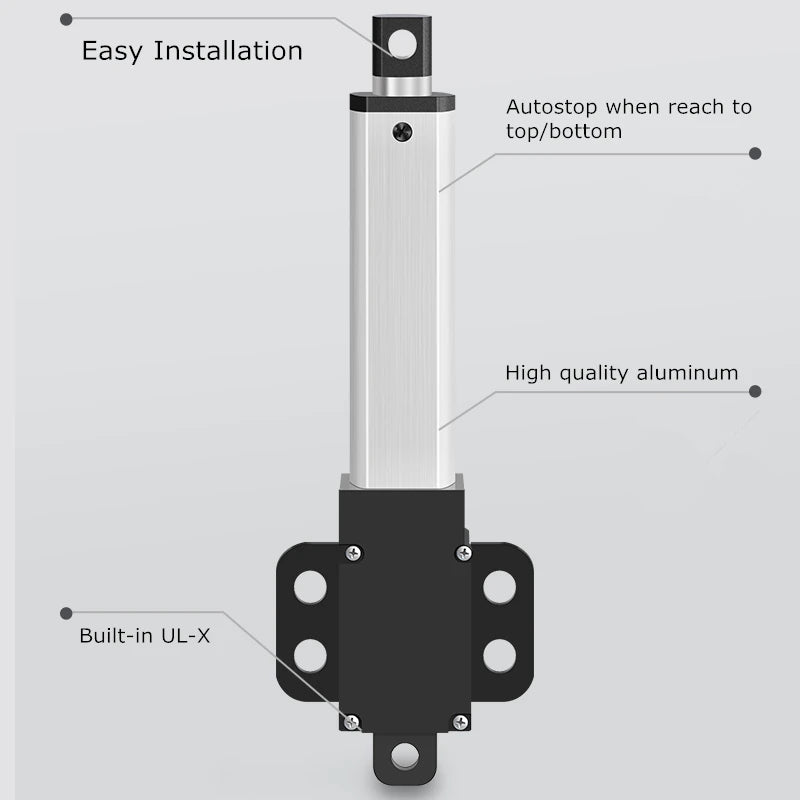 12V Linear Actuator Electric  Motor Stroke Length 30/50/100/150mm Load Capacity 20/50/70/150N For Remote Control With Bracket