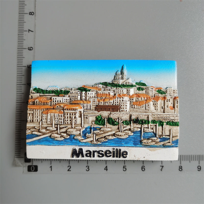 France  Paris Fridge Magnet Souvenir Carcassonne Cannes Imanes Para Riviera Arch of Triumph NICE Magnetic Stickers Home Decor
