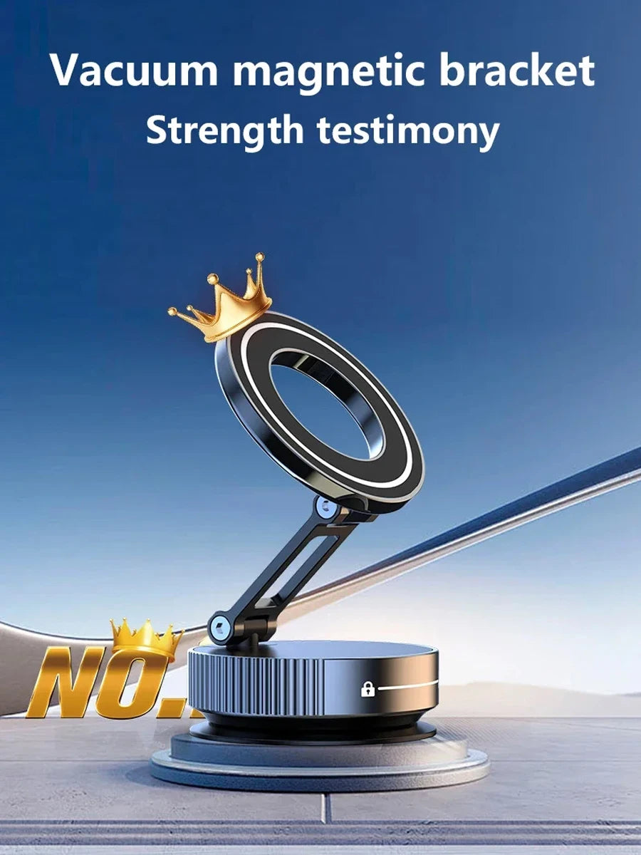 Car Mount Electric Vacuum Magnetic Holder Foldable Strong Suction Stand Cell Phone For iphone 12 13 14 15 16 17 Live Streaming