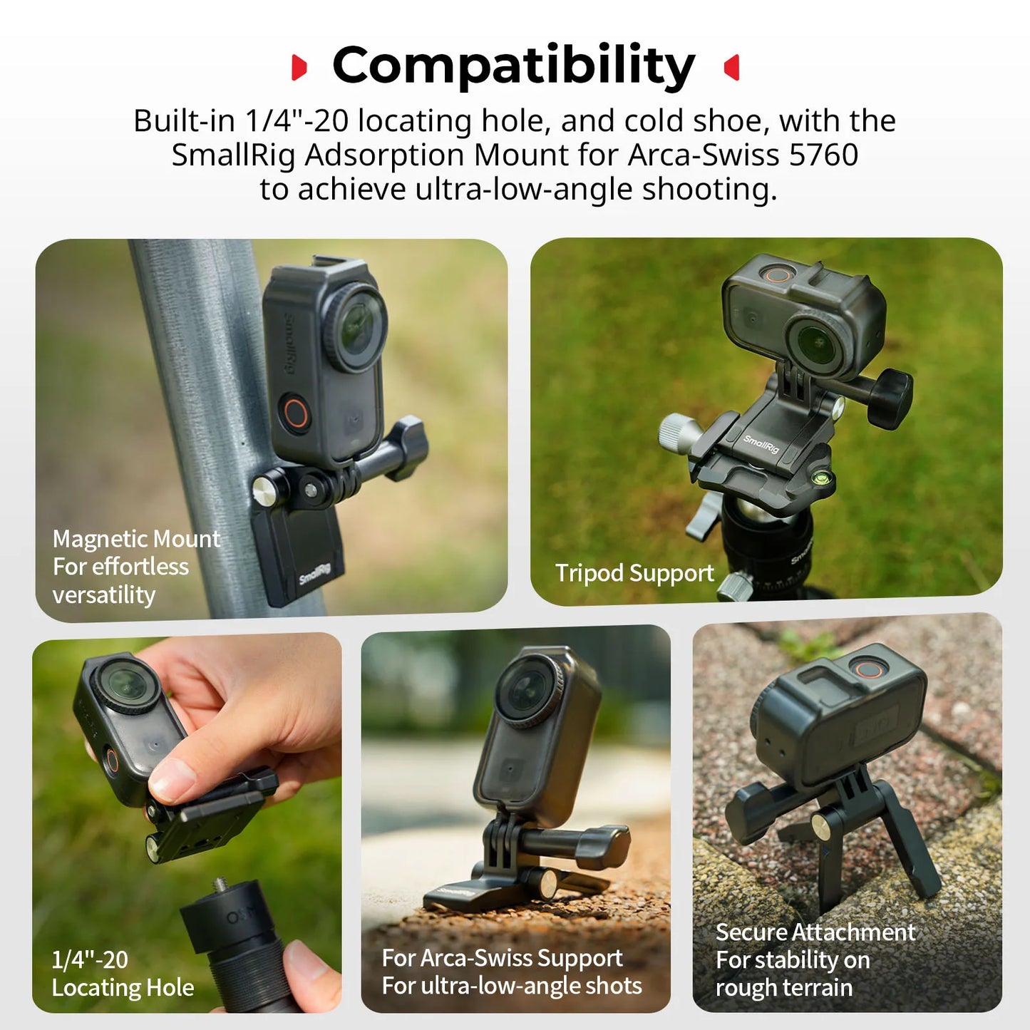 SmallRig Action Camera Nano Cage Kit – Vertical-to-Horizontal for DJI Osmo Nano | YouTube & TikTok (5757)