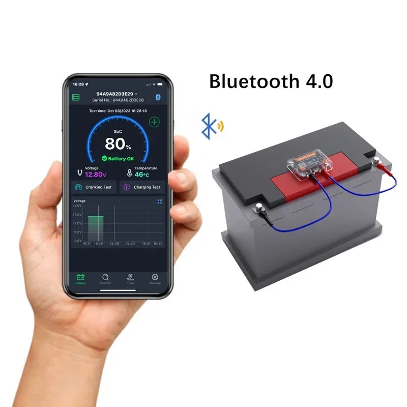 Wireless Bluetooth 4.0 12V Battery Monitory BM6 With Car Battery Health Check APP Monitoring Battery Tester For Android IOS Hot