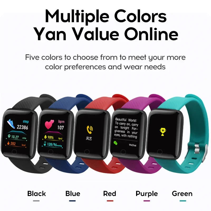 New 116Plus Smart Watch for Men Women Kids Gift Message Remind Music Control Sport Step Calories D13 Smartwatch Alarm Clock