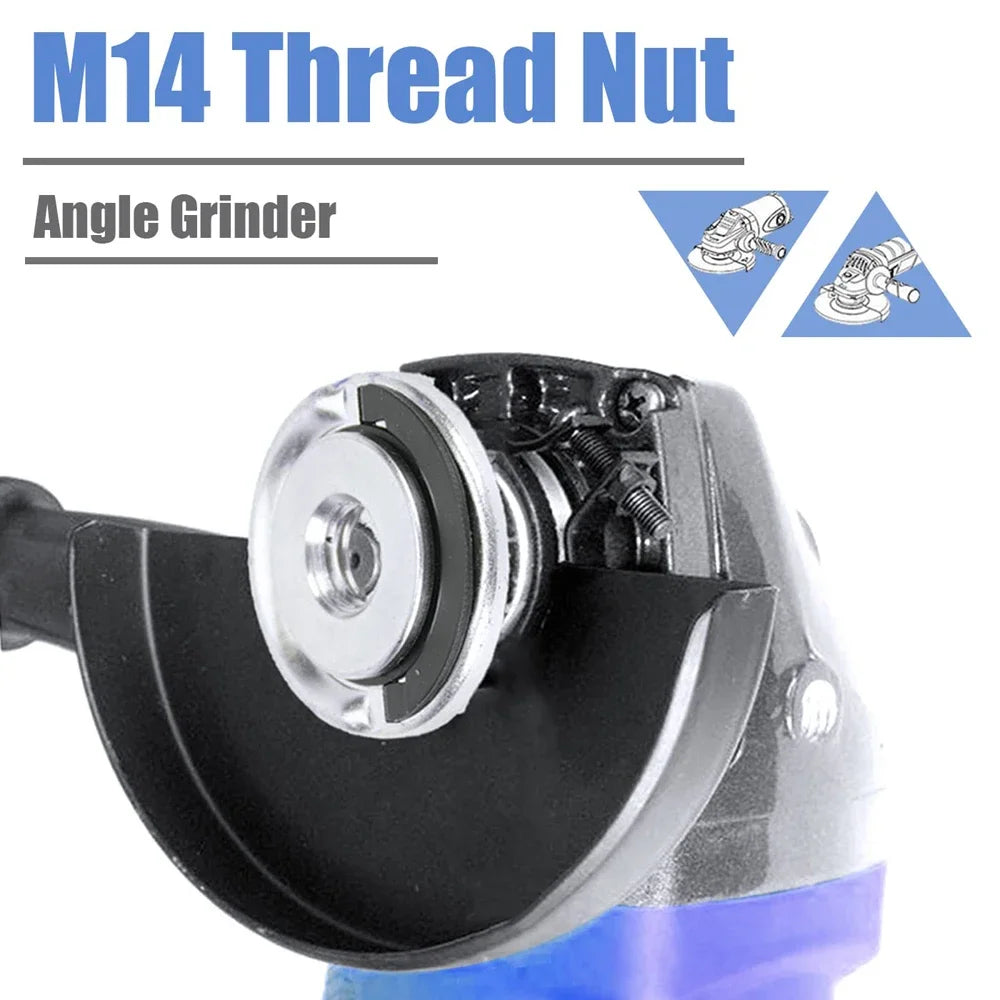Quick Release M14 Flange Locking Nut for Angle Grinder – Replacement Spindle Nut, Easy to Install for Grinder Accessories