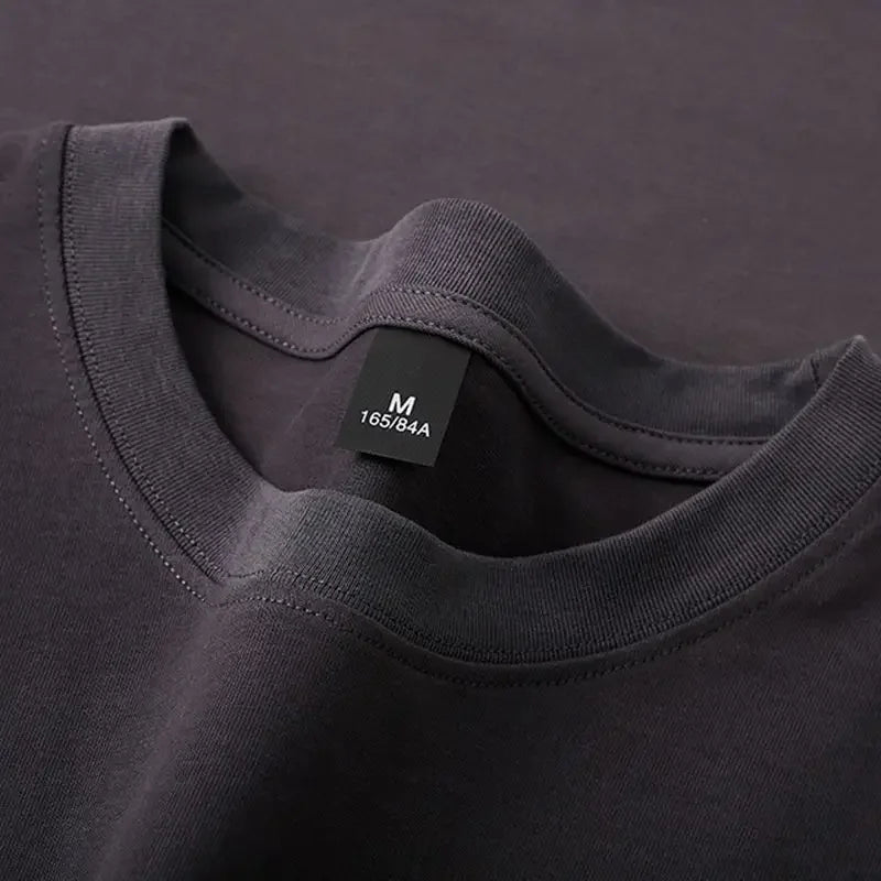 600g Heavyweight Cotton T-Shirt — Unisex Oversized Short-Sleeve Tee