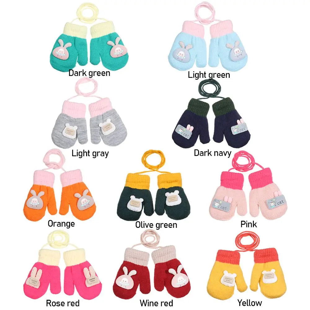 Toddler Rope Knit Mittens - Thick Cute Winter Gloves Ages 1-3 - photo 5