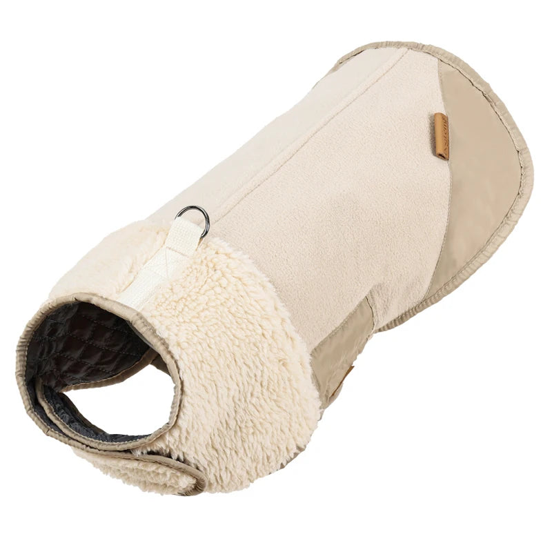 Sherpa Lined Dog Coat - Suede-Look Winter Jacket for Small Dogs - photo 7