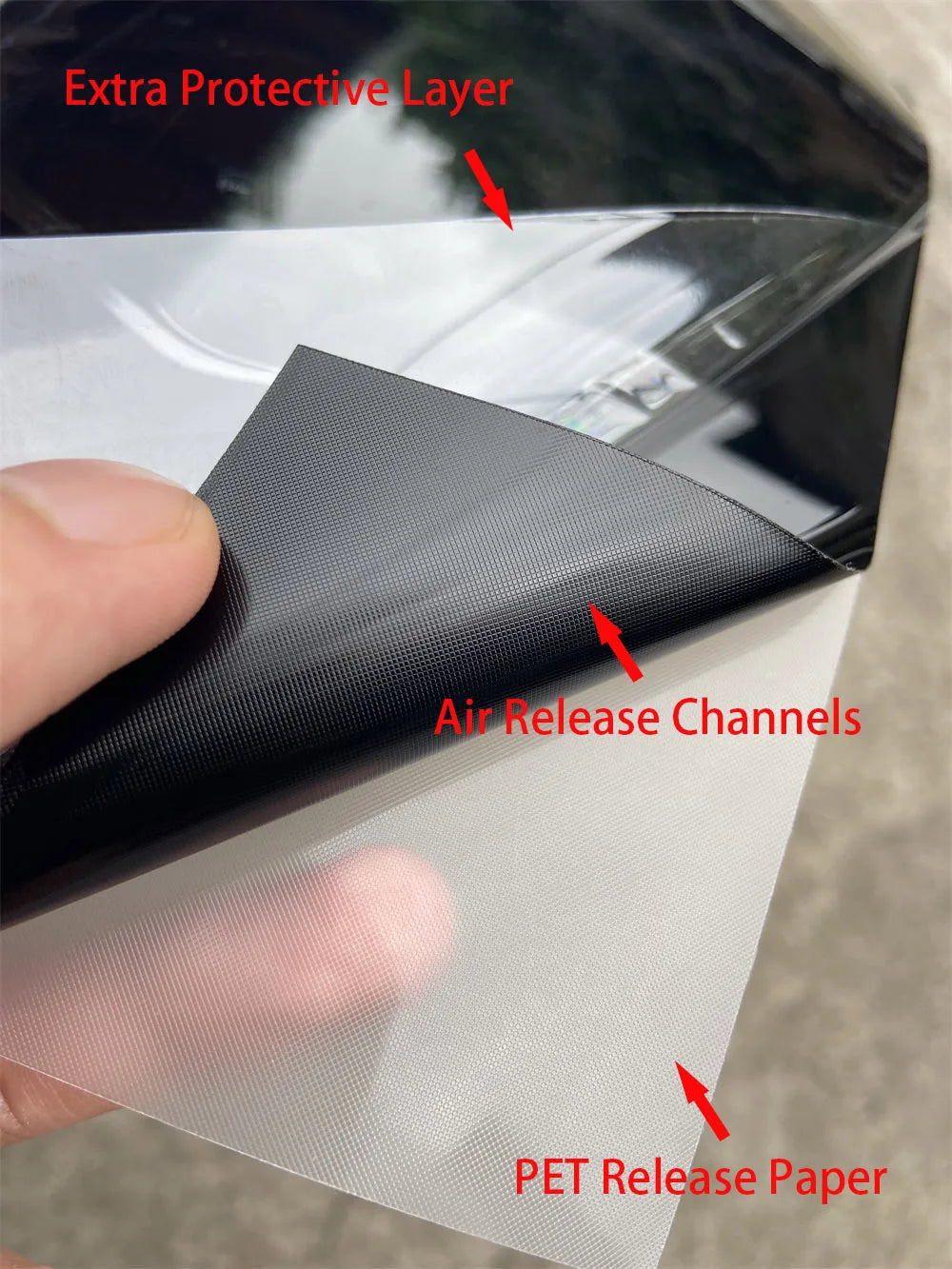 PET Gloss Black Chrome Delete Vinyl Wrap Film Car Stickers Air Bubble Free for Vehicle Chrome Trim Roof Wing Pillar