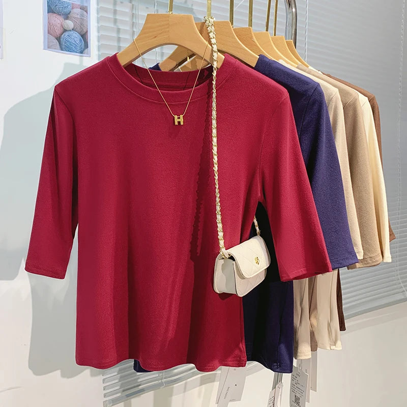 Women's 100% cotton crew neck tee — view 19 of 20
