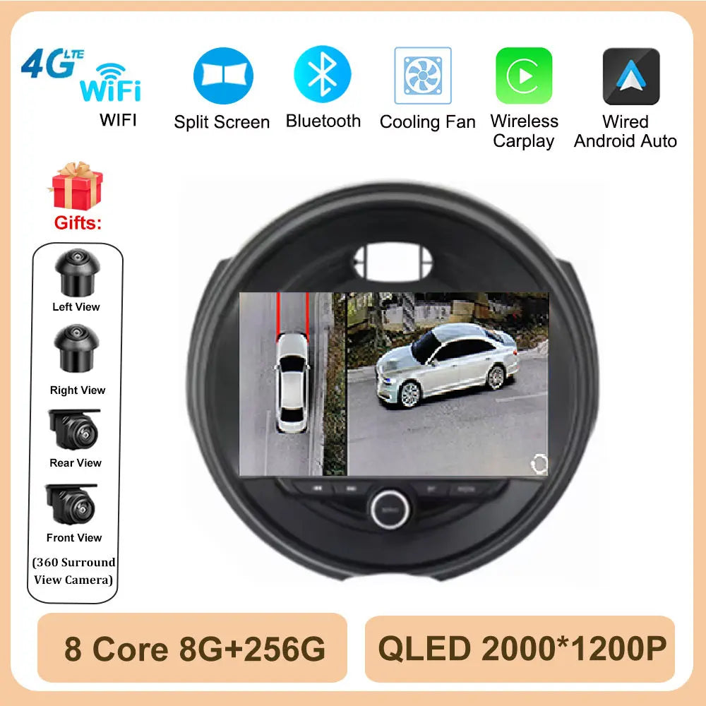 Car Stereo with Apple CarPlay & Android Auto, Compatible with Mini Cooper F54 F55 F56 F60