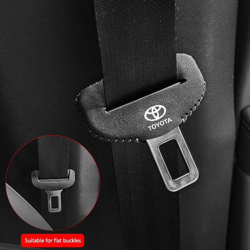 For Toyota Corolla Yaris Aygo Prius Camry Auris Universal Car Seat Belt Buckle Cover Protector Anti-collision Case Leather Wear
