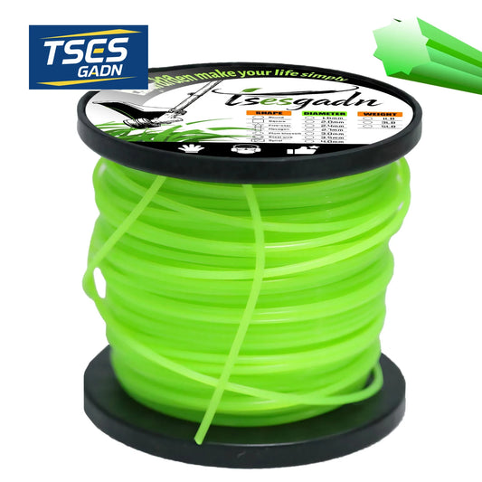 TSES 59m~130m Green String Trimmer Line Roll Durable Octagonal Shape Nylon Weed Whacker Line Strimmer Line Rope