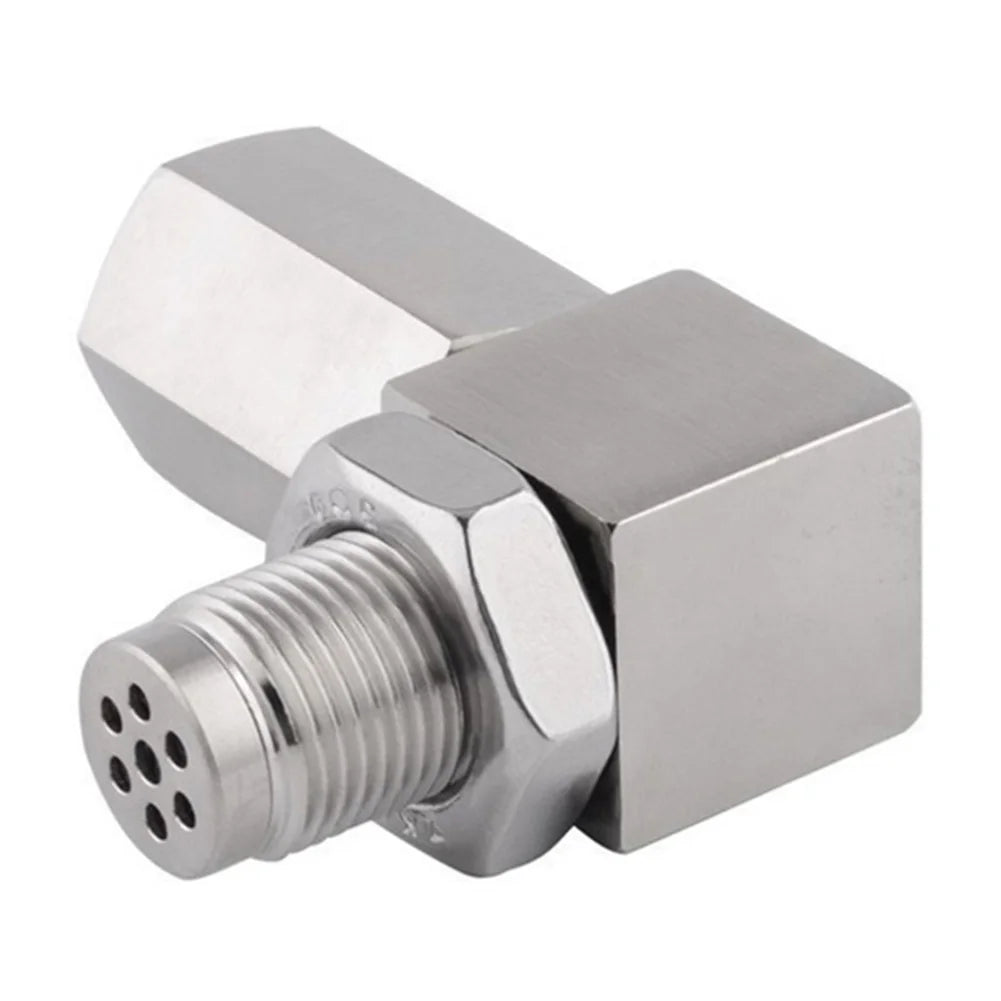 90 Degree CEL Fix Check Engine Light Eliminator Replacement Automotive O2 Sensor Adapter with Mini Catalyst M18 x 1.5