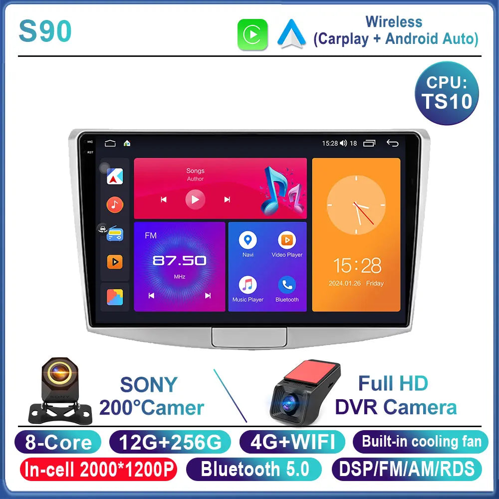 Car Stereo with Apple CarPlay & Android Auto, Compatible with VW Passat B6 B7 & CC (2007-2016)