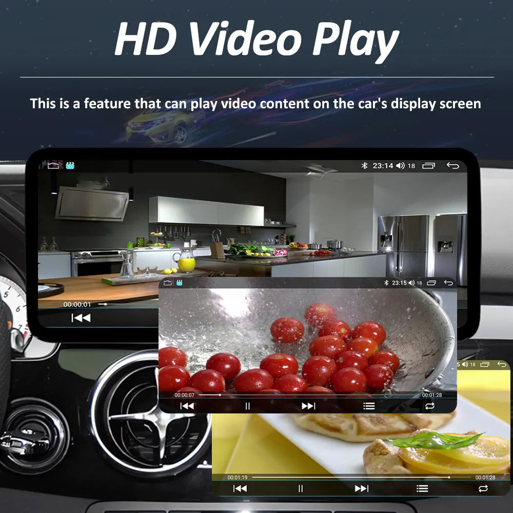 Android 16 Intelligent System for BENZ C CALSS W205 GLC 2026 - 2026 Car Video Multimedia Player GPS Navigation QLED HD Screen BT