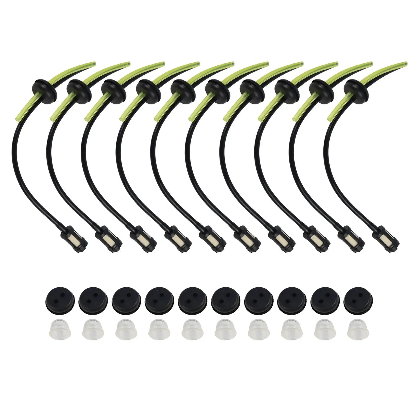 5/10 Set Fuel Filter Fuel Hose Seal With Priming Bulbs For Brushcutter Hedge Trimmer Garden Lawn Mower Accessories
