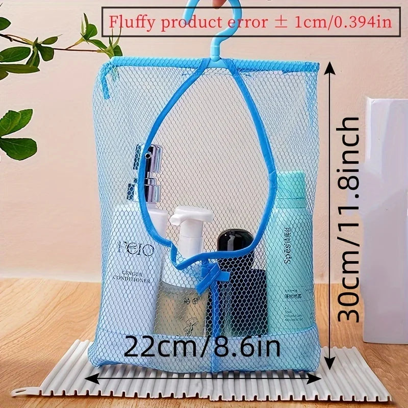 1pc Multi-Functional Hanging Mesh Storage Bag, Polyester, Hand Wash Only, Space-Saving Organizer with Easy Access