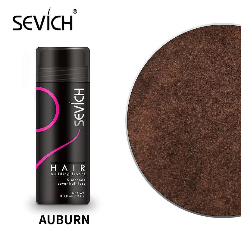 Sevich 25g Hair Building Fibers Keratin Hair Fiber Professional Instant Regrowth Powder for Men and Women Hair Loss Products