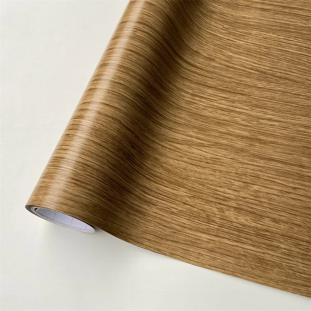 Wood Vinyl Wrap Film Car Sticker Interior Furniture Bubble Free Self Adhesive Wooden Textured Grain Decorative Film Cabinet