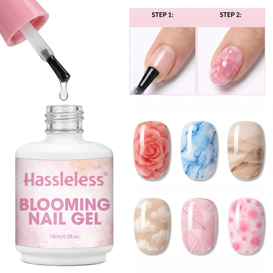 Blooming Gel Nail Polish Set 15ml Glass Bottle - Floral Spread Effect
