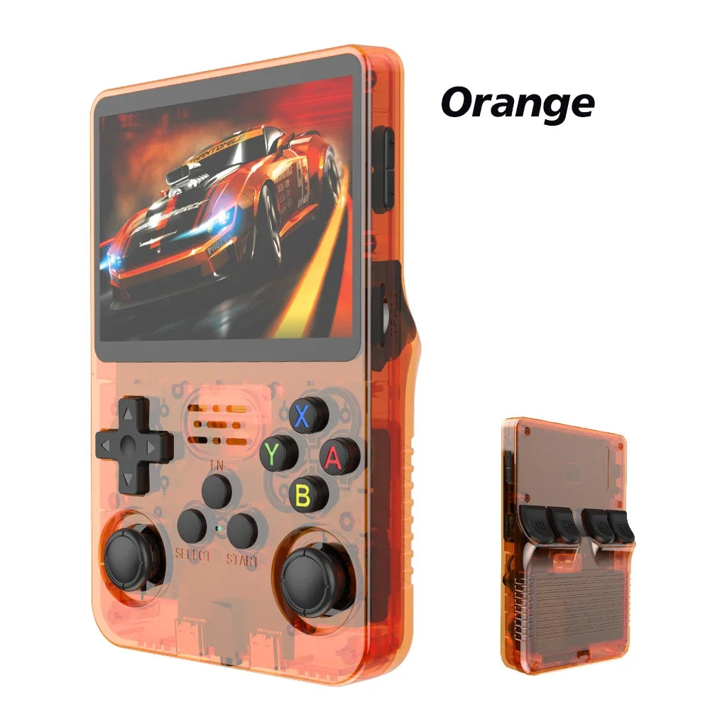 R36S 128G Retro Handheld Game Console Linux System 3.5Inch IPS Screen Portable Pocket Video Player 2 Joystick 64G Kid Gift