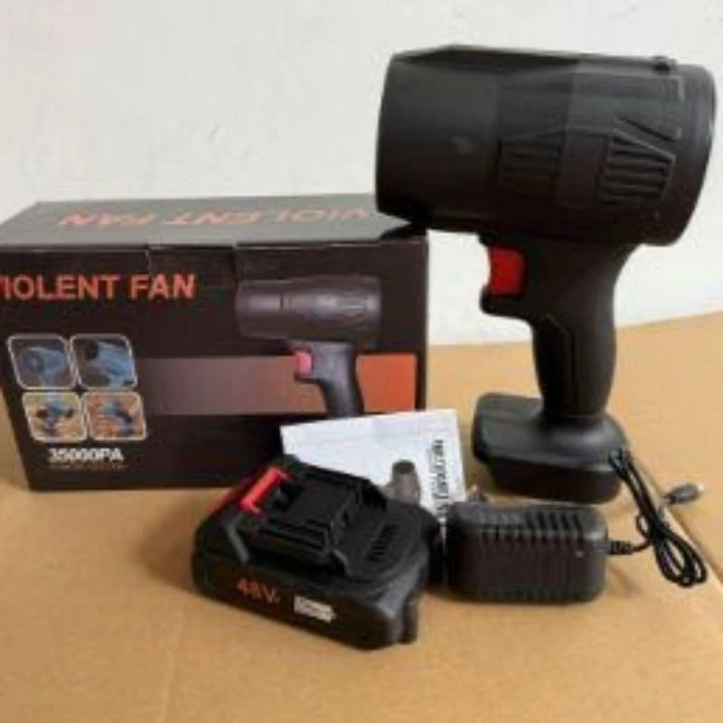 Portable Electric Leaf Blower Cordless - Lightweight Stepless Speed 2 Batteries for Dust/Leaves/Drying