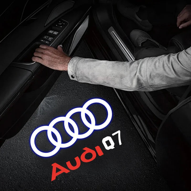 Audi LED Door Welcome Light – Car Door Emblem Lamp for Q3 Q5 Q7 S3 S4 S5 S6 S7 A4 A5 A6 A7 A8