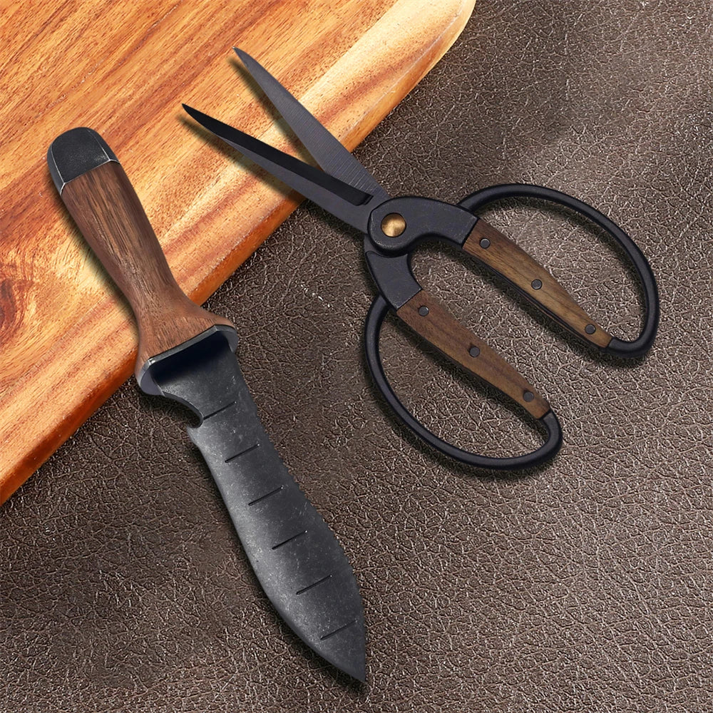 1/2PCS，Professional Stainless Steel Garden Tools Garden Shovel Hand Trowel Rake Cultivator Weeder Pruning Shears Grafting Tool