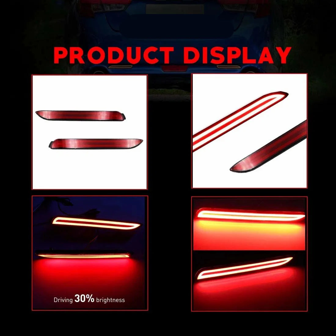 For Toyota RAV4 Camry LED Rear Bumper Reflector Brake Light Tail Fog Lamp for Lexus IS-F GX470 RX300 Sienna Venza Reiz Innova
