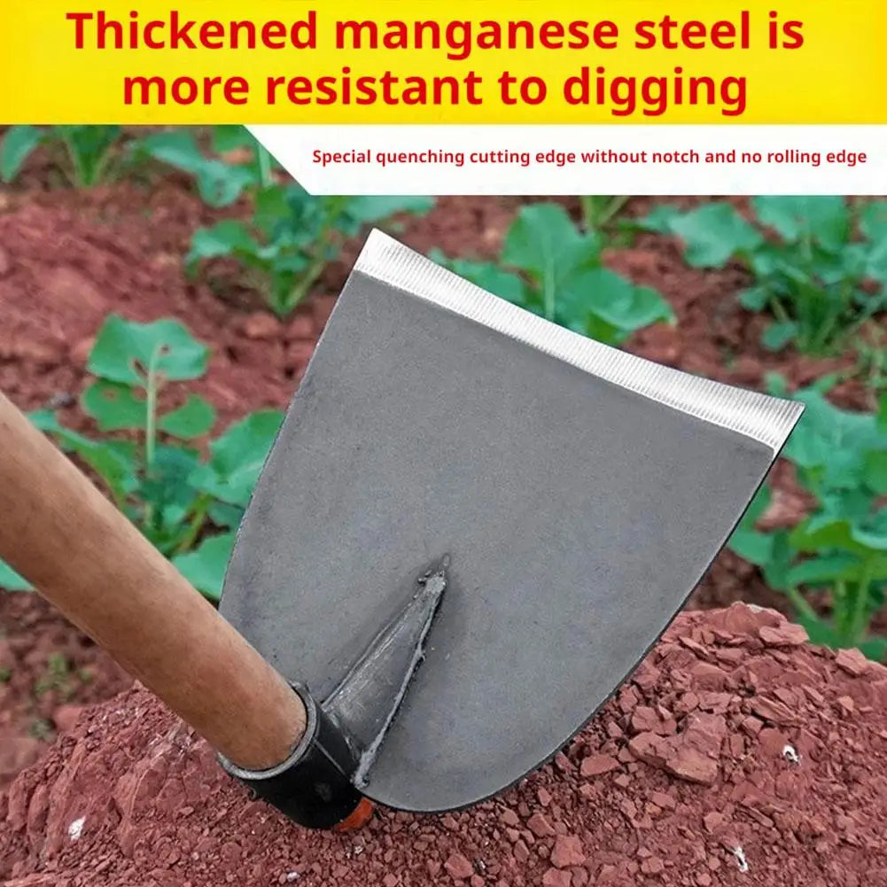 Forged Steel Garden Hoe – Household Weeding & Digging Tool for Planting Vegetables & Flowers