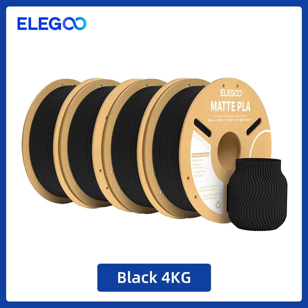 ELEGOO Matte PLA Filament 1KG,1.75mm FDM 3D Printer Filament Dimensional Accuracy +/- 0.02mm, 1kg Carboard Spool (2.2lbs)