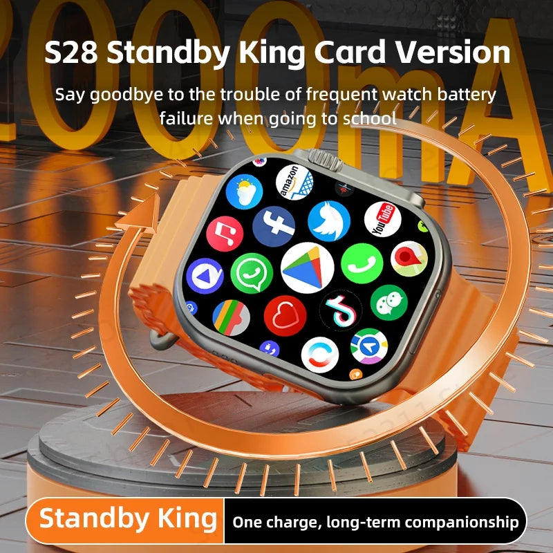 GOLDENSPIKE CD12 Smartwatch Android 12.0 5G LTE Sim Card Rotary Camera 2.26 inch Amoled 490*580 HD Screen 2080Mah Smart Watch