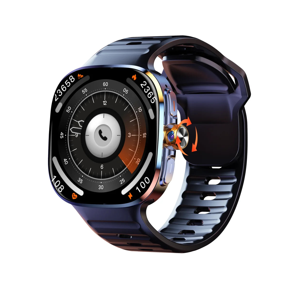 Global Version 5G Smartwatch 2.4 inch Amoled Screen insert Sim Card GPS WIFI 190° Rotating Camera Game Android 10.0 Smart Watch