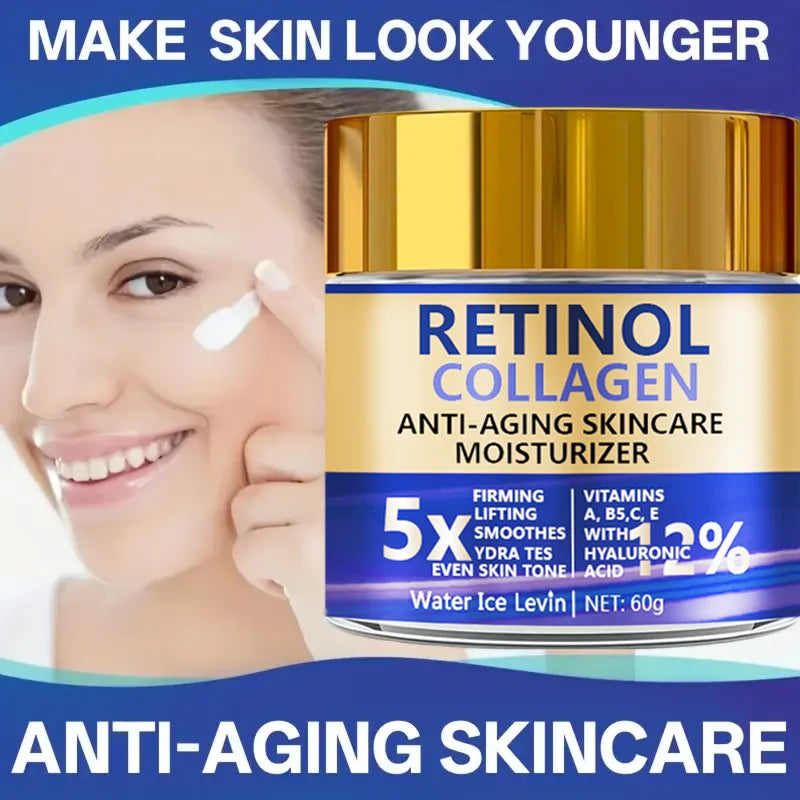 Water Ice Levin Retinol & Collagen Face Cream 60g – Shea Butter, Anti-Aging, Firming, Whitening & Moisturizing | CPNP Certified