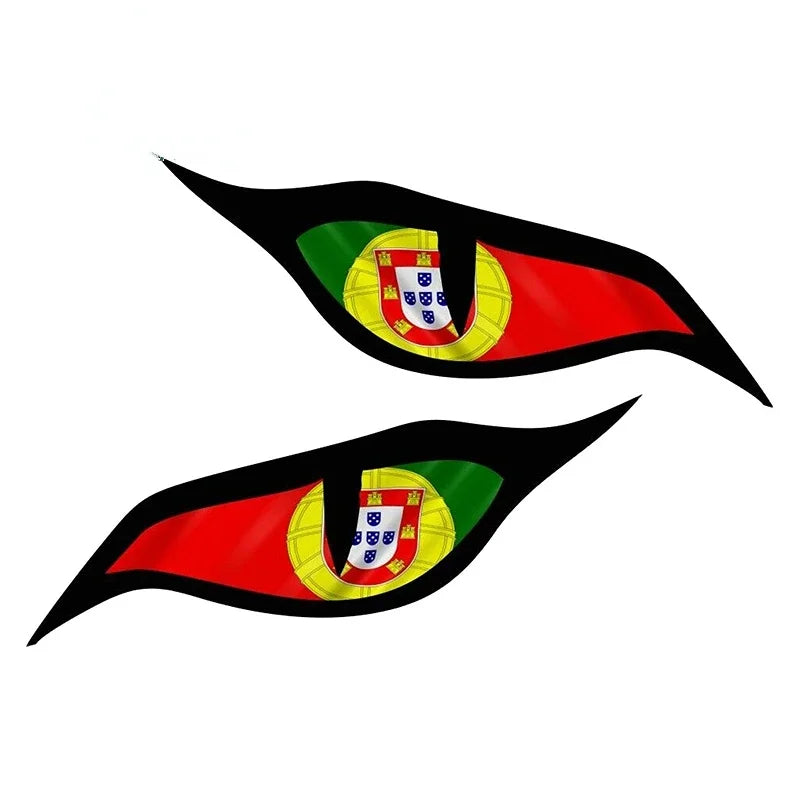 Car Stickers for Evil Yellow Eyes RV Motorcycle Occlusion Scratch Waterproof Windshield VAN Anime Decal VINYL STICKER Products