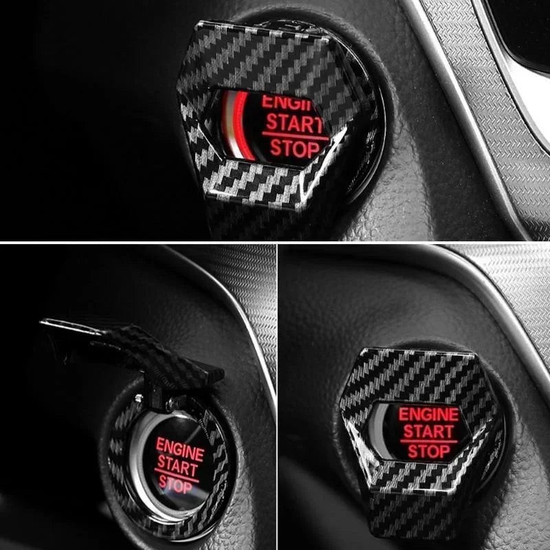 Car Engine Start Stop Switch Button Protective Cover, Anti Scratch Car Interior Design Car Product Accessories
