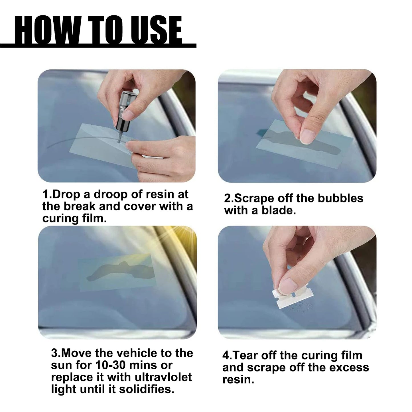 Car Windshield Crack Repair Fluid Car Window Cracks Gone Glass Repair Kit DIY Windscreen Scratch Crack Restore Windshield Repair