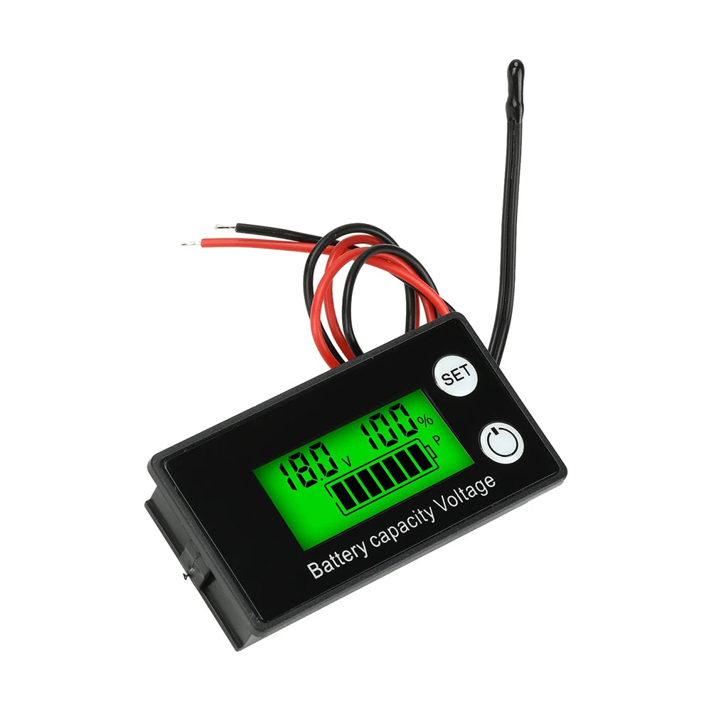 Battery Meter Indicator Voltage Meter 6133A DC8-100V with Alarm Lithium Ion Battery Capacity Monitor 12V 36V 48V 60V 72V 84V