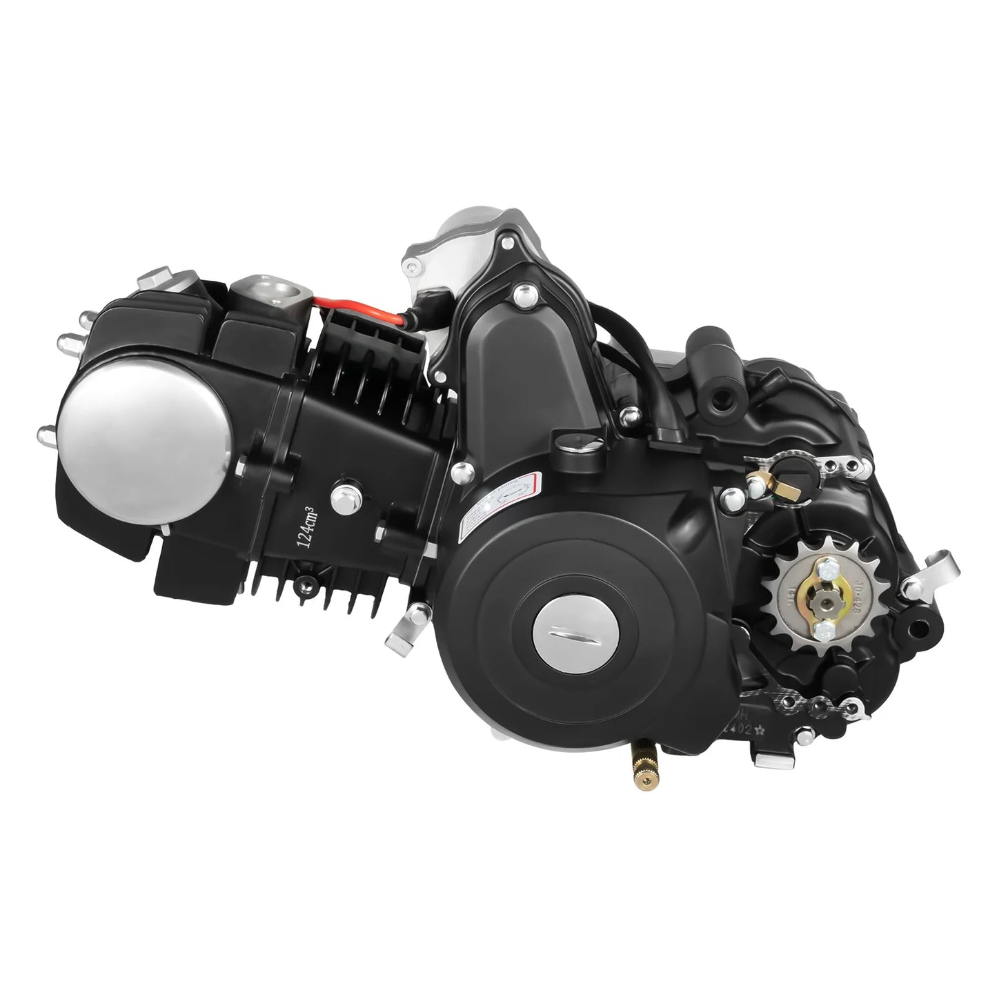 125CC 4 Stroke ATV Engine Motor Electric Start Single Cylinder Semi Auto Air-Cooled Engine Motor Aluminium for ATV GO Karts