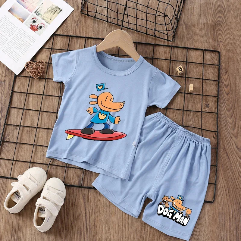 Stretchy Dog Loungewear Pajama Suit - Summer Homewear
