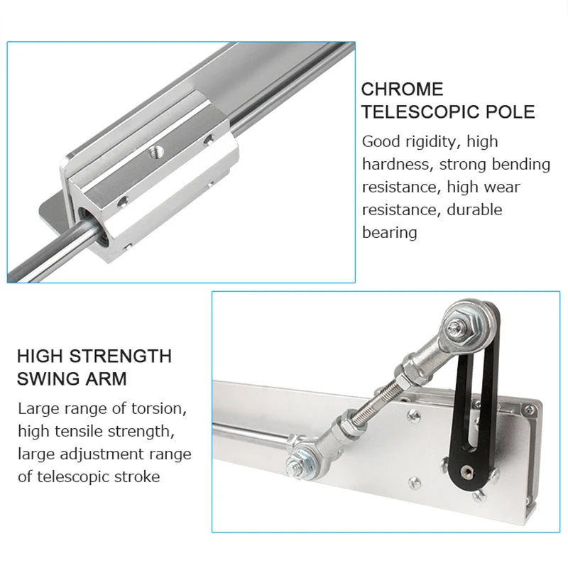 Telescopic Linear Actuator With Suction Cup+Speed Controller 2-8CM 3-15CM Stroke DC 12V/24V Reciprocating Cycle Motor 45~200RPM