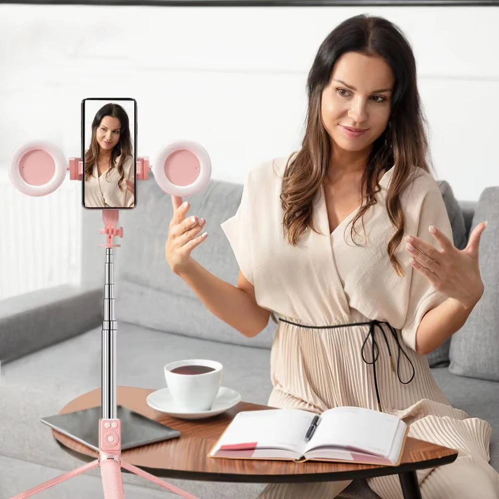 Multi-functional Selfie Stick Magnetic Mobile Phone Holder Live Broadcast Portable Anti-shake Handheld
