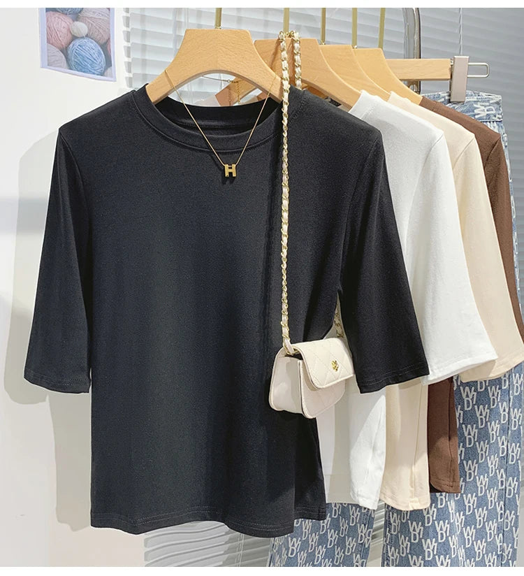 Women's 100% cotton crew neck tee — view 15 of 20