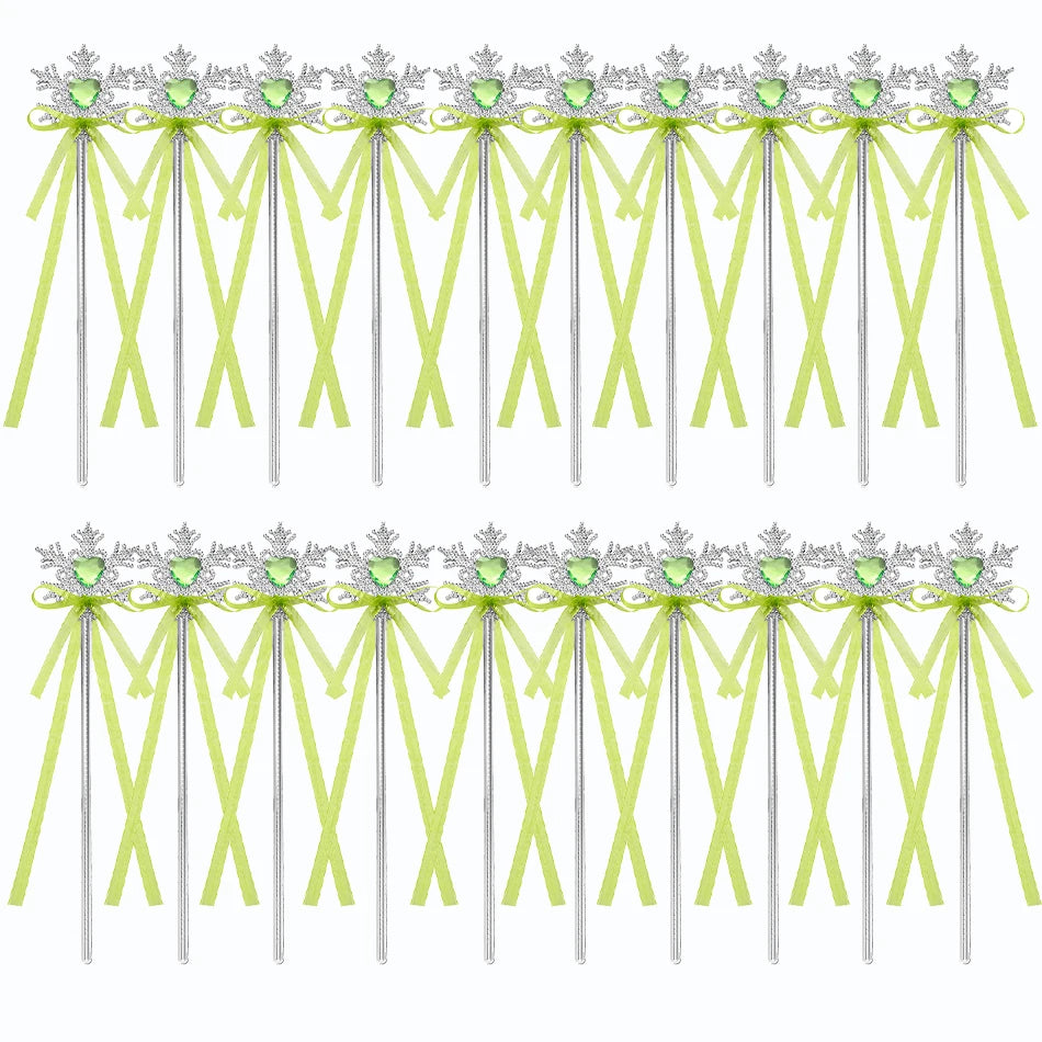 Wholesale 20pcs/lot Kids Crown Tiara Princess Magic Wand Wand Snowflake Fairy Stick Princess Show Dress Up Costume Accessories